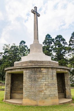 View of the kohima war cemetery in nagaland  India. clipart