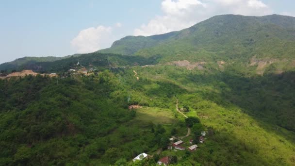 Widok Lotu Ptaka Piękny Widok Krajobraz Góry Kohima Wsi Nagaland — Wideo stockowe