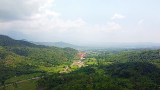 Vista Aérea Hermosa Vista Del Paisaje Montaña Del Pueblo Kohima — Vídeos de Stock