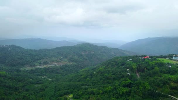 Luchtfoto Uitzicht Prachtig Landschap Uitzicht Berg Van Viswema Een Zuidelijke — Stockvideo