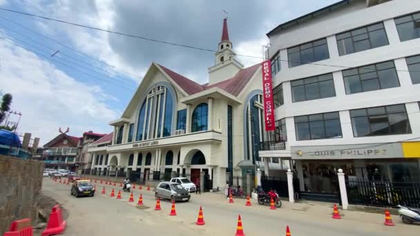 Kohima Nagaland India Mayo 2022 Kohima Baptist Church Una Iglesia — Vídeos de Stock