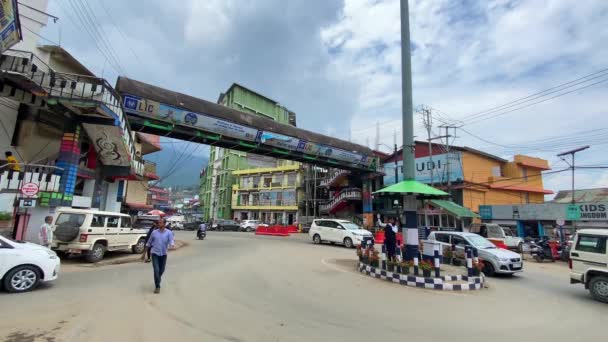 Kohima Nagaland Indie Května 2022 Pohled Ulici Blízkosti Khima Baptistický — Stock video