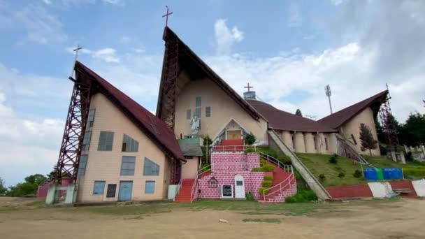 Kohima Nagaland Hindistan Mayıs 2022 Kohima Daki Mary Kilisesi Yardım — Stok video