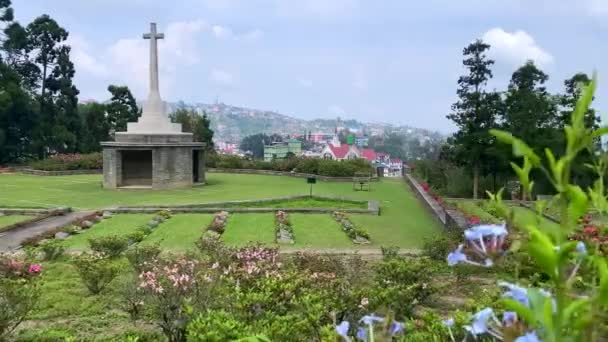 Kohima Inde Mai 2022 Vue Cimetière Guerre Kohima Nagaland Inde — Video