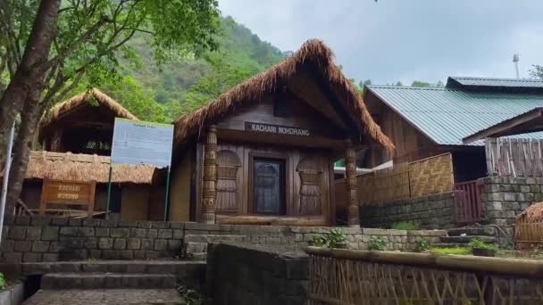 Kohima Nagaland India May 2022 Traditional House Naga Heritage Village — Stock Video