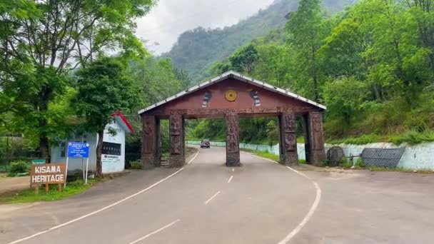 Kohima Nagaland India Mayo 2022 Casa Tradicional Naga Heritage Village — Vídeos de Stock