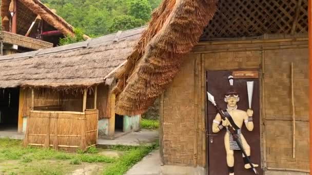 Kohima Nagaland Hindistan Mayıs 2022 Naga Heritage Village Kohima Nagaland — Stok video