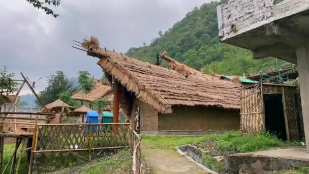 Kohima Nagaland Indie Květen 2022 Tradiční Dům Naga Dědictví Vesnice — Stock video