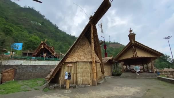 Кохіма Нагаланда Індія Травня 2022 Року Традиційний Будинок Селі Нага — стокове відео