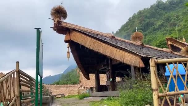 Kohima Nagaland India Mag 2022 Casa Tradizionale Nel Villaggio Patrimonio — Video Stock