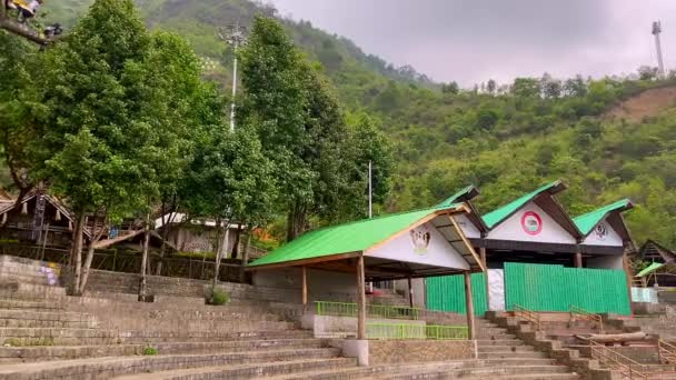 Kohima Nagaland India Mei 2022 Rumah Tradisional Desa Warisan Naga — Stok Video