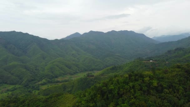 Vista Aérea Del Hermoso Valle Montaña Nungba Cerca Aldea Rengpang — Vídeos de Stock