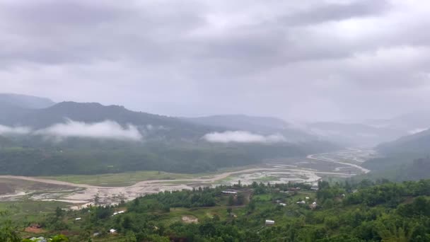 Vue Sur Belle Montagne Village Makhel Rivière Barak Est Situé — Video