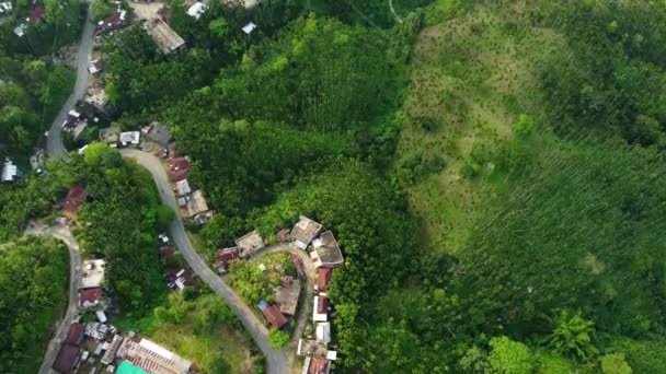 Вид Воздуха Красивые Холмы Bilkhawthlir Mizoram Зеленые Холмы Вокруг Деревни — стоковое видео