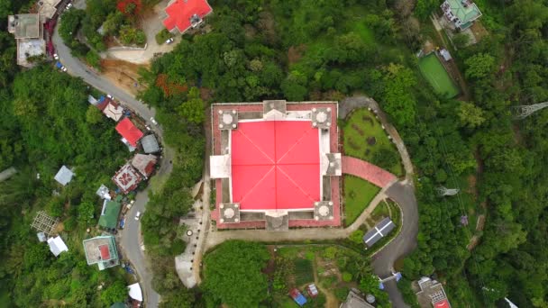 Aerial View Solomon Temple Aizawl Capital City Mizoram Architectural Establishment — Stock Video
