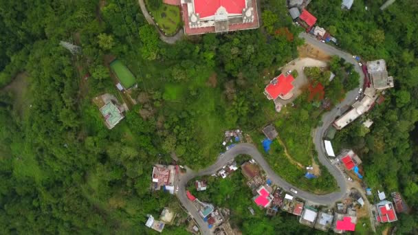 Aerial View Solomon Temple Aizawl Capital City Mizoram Architectural Establishment — Stock Video