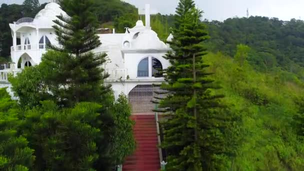 Aerial View Paradise Aizawl Capital City Mizoram Architectural Establishment Gives — Stock Video