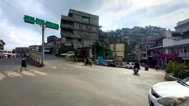 Aizawl Mizoram India Мая 2022 Оживленной Рыночной Улице Зосанглиана Холмистом — стоковое видео