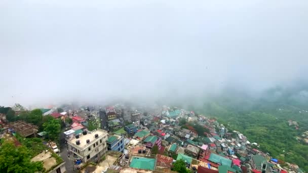 Aizawl Stad Hoofdstad Van Mizoram Uitzicht Huizen Het Bouwen Heuvels — Stockvideo