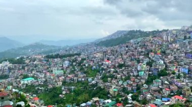 Aizawl şehir merkezi mizoram manzaralı evler ve tepeler üzerinde Aizawl, mizoram, Hindistan, Asya