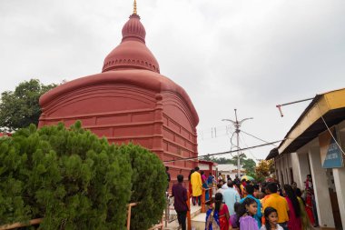 Agartala, Tripura Hindistan 27 Mayıs 2022. Tripura Sundari Tapınağı antik Udaipur şehrinde yer almaktadır. 1501 Hindu tapınağı Budist tarzında Agartala, Tripura Hindistan