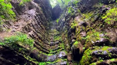 Wei Sawdong 'un Megahalaya Cherrapunji' ye düşüşünün güzel manzarası. Hindistan 'ın en iyi turistik merkezi Cherrapunji meghalaya' dır..