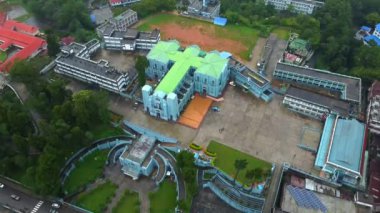 Katedral katolik kilisesinin havadan görünüşü, Hristiyanların Meryem 'in katedrali olarak da bilinir, Hindistan' da Shillong Meghalaya 'nın kalbinde yer alan güzel bir tapınaktır.