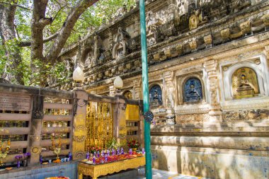 Gautama Buddha 'nın aydınlanmaya ulaştığı ve öğretilerini formüle ettiği Mahabodhi Tapınağı, Bodh gaya, UNESCO' nun Bihar, Hindistan, Asya 'daki dünya mirası alanı