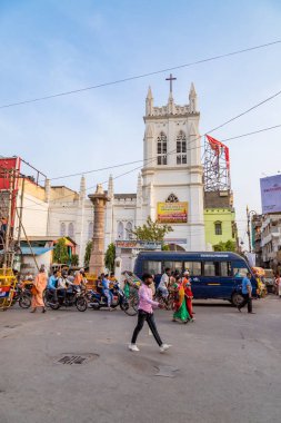 Varanasi, uttar Pradesh, Hindistan 14 Haziran 2022. St. Thomas Kilisesi, Kuzey Hindistan 'ın Uttar Pradesh eyaletinin Varanasi şehrinde yer alır.