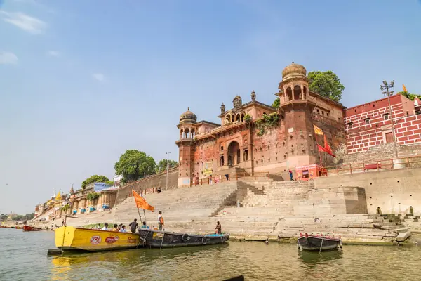 stock image Varanasi, uttar pradesh, India 14 june 2022. Chet singh ghats at the ganges river is located in Varanasi city, Uttar Pradesh state, North India