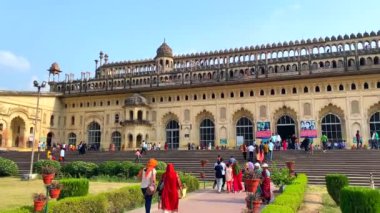 Lucknow, uttar pradesh, Hindistan 19 Haziran 2022. 1784 'te nawab asaf-ud-daulain tarafından inşa edilmiş İslami mimarisi olan Bara imambara kompleksi, luctar pradesh, Hindistan, Asya.