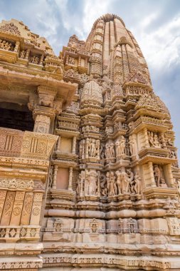 Khajuraho 'daki Javari Tapınağı Chhatarpur Bölgesi, Madhya Pradesh, Hindistan' daki bir grup Hindu ve Jain tapınağı. Unesco dünya mirası alanı..