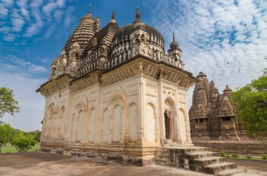 Khajuraho 'daki Pratapeshwar tapınağı Chhatarpur Bölgesi, Madhya Pradesh, Hindistan' daki bir grup Hindu ve Jain tapınağı. Unesco dünya mirası alanı..