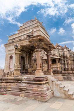 Khajuraho 'daki Devi Jagadabi Tapınağı Chhatarpur Bölgesi, Madhya Pradesh, Hindistan' daki bir grup Hindu ve Jain tapınağı. Unesco dünya mirası bölgesi..