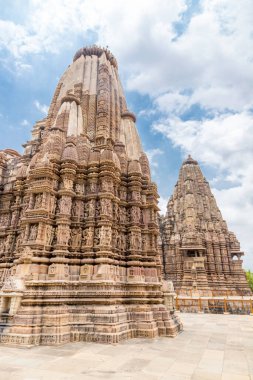 Khajuraho 'daki Devi Jagadabi Tapınağı Chhatarpur Bölgesi, Madhya Pradesh, Hindistan' daki bir grup Hindu ve Jain tapınağı. Unesco dünya mirası bölgesi..