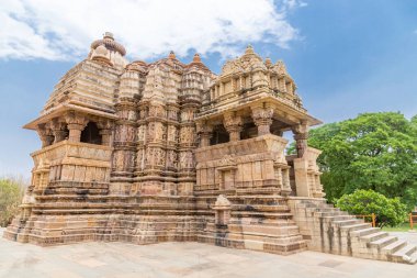 Khajuraho 'daki Devi Jagadabi Tapınağı Chhatarpur Bölgesi, Madhya Pradesh, Hindistan' daki bir grup Hindu ve Jain tapınağı. Unesco dünya mirası bölgesi..