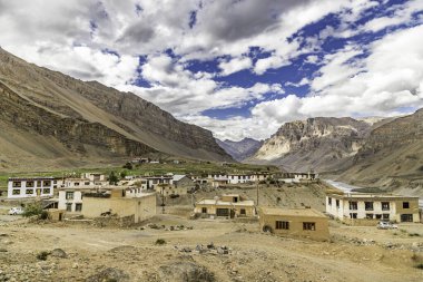 Pangmo village in spiti Valley. Pangmo village is located in spiti tehsil of lahul and spiti district in himachal pradesh, India. clipart