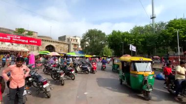 Ahmedabad, Rajasthan, Hindistan 6 Ağustos 2022 - Bhadra Kalesi, Hindistan 'ın Gujarat eyaletinin Ahmedabad şehrinde yer almaktadır..