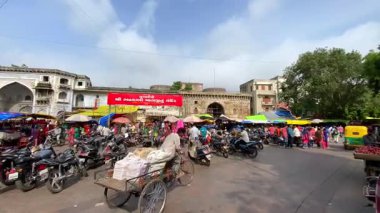 Ahmedabad, Rajasthan, Hindistan 6 Ağustos 2022 - Bhadra Kalesi, Hindistan 'ın Gujarat eyaletinin Ahmedabad şehrinde yer almaktadır..