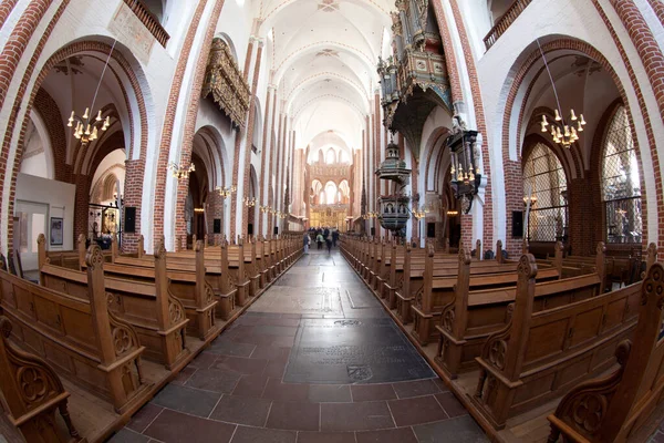 Roskilde Cathedral Denmark Gothic Cathedral Built Brick 12Th 13Th Centuries — Stock Photo, Image