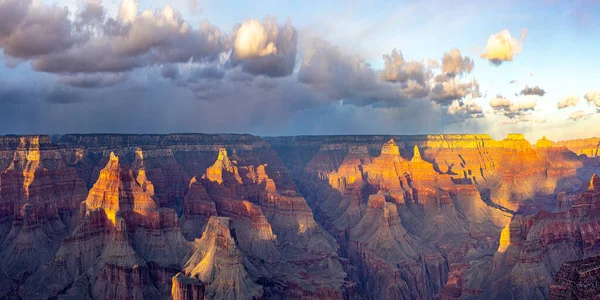 Panorama Panoramico Del Grande Canyon Sul Bordo Sud — Foto Stock