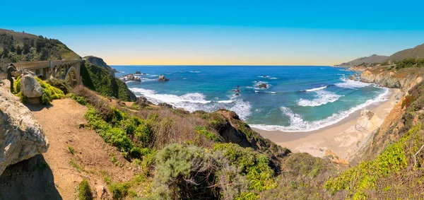 加州1号州际公路Lobos角的海滨风景 — 图库照片