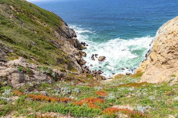 Γραφική Ακτή Στην Πασίφικα Θέα Στον Ειρηνικό Ωκεανό Καλιφόρνια Ηπα — Φωτογραφία Αρχείου