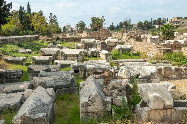Starožitné Římské Zříceniny Tyru Kyselé Libanonu Blízkém Východě — Stock fotografie