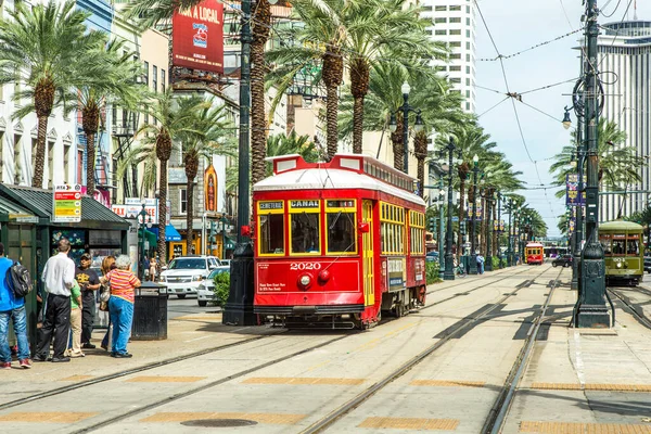 New Orleans Usa July 2013 People Travel Old Street Car — Stock Photo, Image