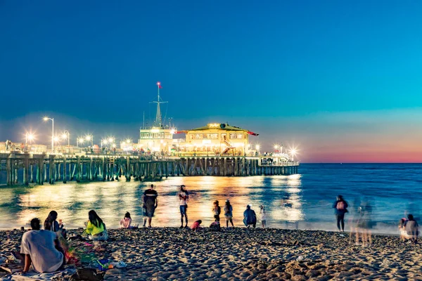 Santa Monica Usa März 2019 Die Menschen Genießen Den Ocean — Stockfoto