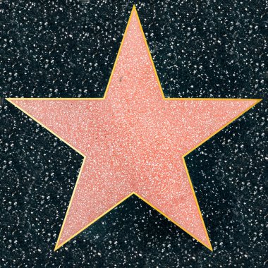 Los Angeles, ABD - 5 Mart 2019: Hollywood Şöhret Yolu 'ndaki boş yıldıza yakın çekim.