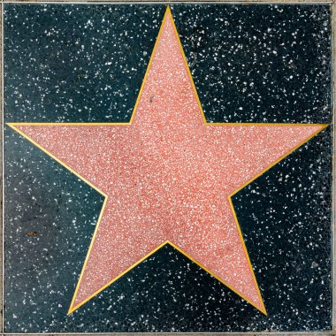 Los Angeles, ABD - 5 Mart 2019: Hollywood Şöhret Yolu 'ndaki boş yıldıza yakın çekim.