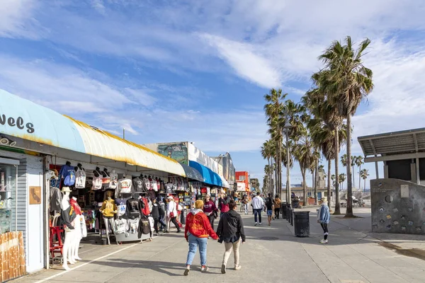 Veneza Eua Março 2019 Pessoas Desfrutam Passeio Panorâmico Pela Praia — Fotografia de Stock