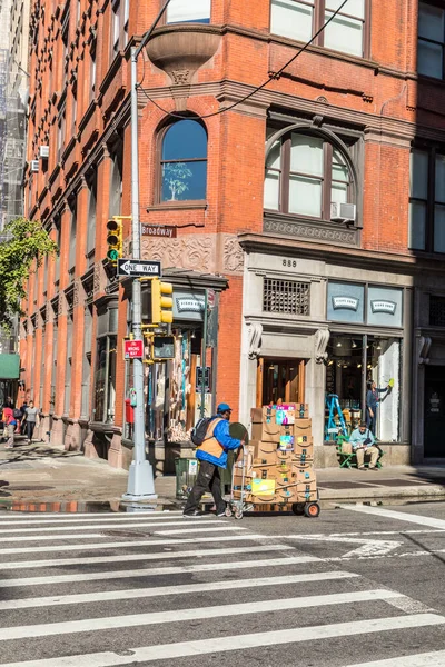 New York États Unis Oct 2017 Les Gens Traversent Rue — Photo